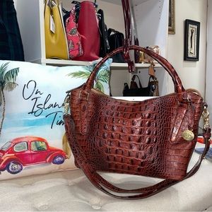 Brahmin Pecan Melbourne Brown Tote/Shoulder Bag One Size
